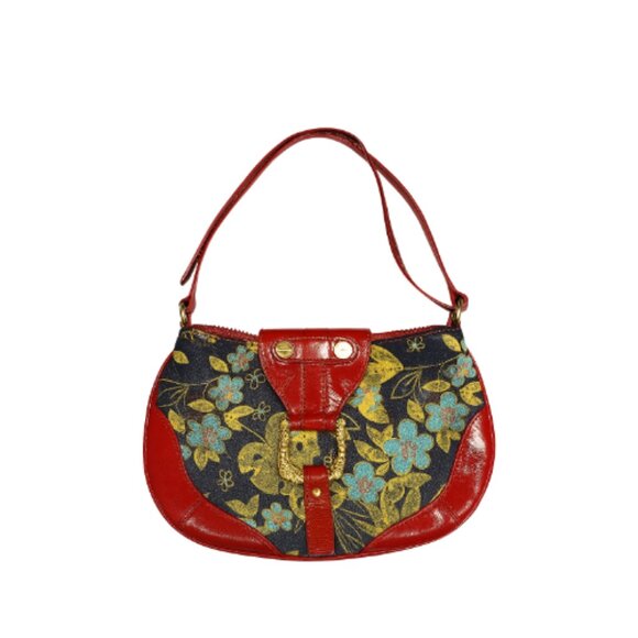 Vanity red and tripical print crossbody - Picture 1 of 6